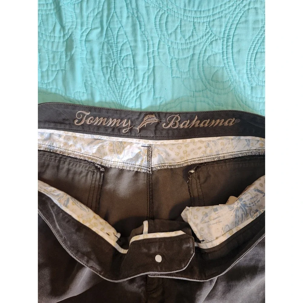 Tommy Bahama Boracay Pants Mens 42 Brown Tencel Cotton Blend Straight Leg Chino‎